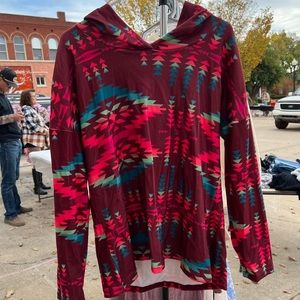 Crazy Train Aztec Print Hoodie